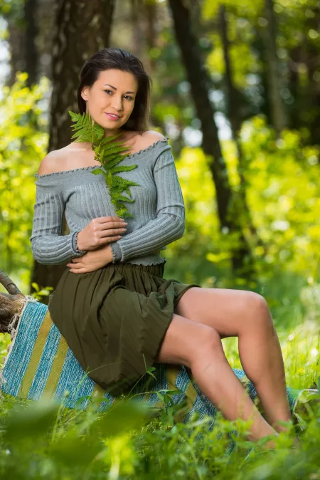 Летний счастливый фотосет в природе